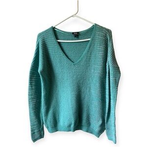 MEXX | v-neck | knit green pullover | XS
